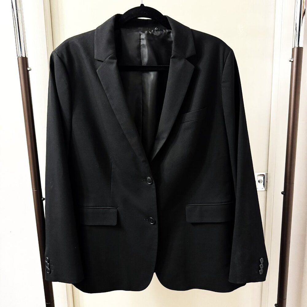 UNIQLO Women's Black 2-button Blazer Jacket - size XXL